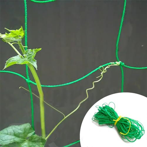EinNana Robustes Polyester-Ranknetz für Kletterpflanzen, 1,8 m x 1,8 m, grün, quadratisches Netz