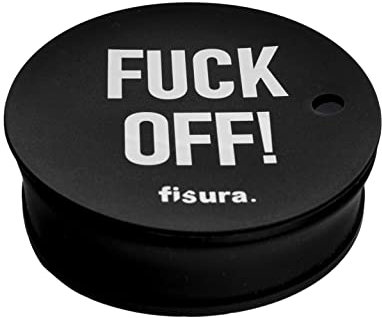 Fisura - Anti-Spike-Getränkeabdeckungen F*ck off. Original Getränkeabdeckung für den Partys wiederverwendbar. Antidrogenschutz fürs Glas aus BPA free Silikon.