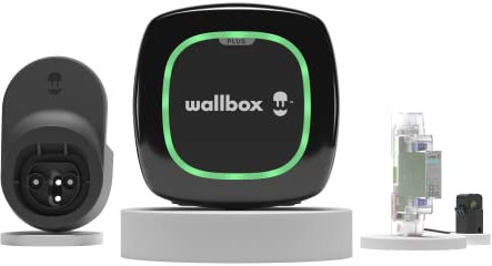 Wallbox Pulsar Plus Kit (Elektrofahrzeug-Ladegerät, Leistungsmesser und Dockkabel) 7,4 kW, 5 m, T2 schwarz