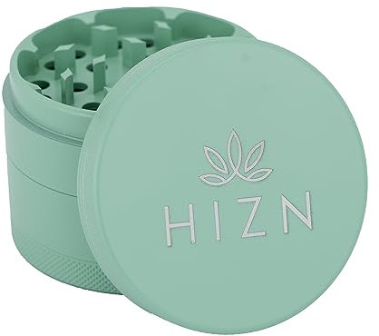 Keramik Grinder 4-teilig Ø 63mm, Premium Grinder mit Nano-Beschichtung, Metall Crusher Kräutermühle, Antihaft & langlebig, inkl. Zubehör-Set (Mint)