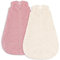Yoofoss 2er Pack Schlafsack Baby Herbst Baumwolle 1.5 TOG Weich Babyschlafsack Neugeborene im 12-18 Monaten Perfekte für Frühling Herbst Beige und Aprikose
