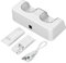 Chargeur de Batterie à Distance Stable, Double Station de Portable pour Batterie de Télécommande de Jeu Wii avec Cordon d'alimentation (Blanc)