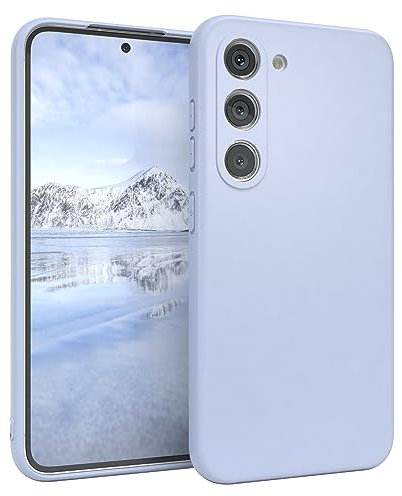 EAZY CASE - Slim Case - kompatibel mit Samsung Galaxy S23 Voller Schutz, erhöhter Rand für Bildschirm & Kamera, hochwertiges Silikon, Handyhülle Minimalismus, Exzellente Griff in Hell Blau