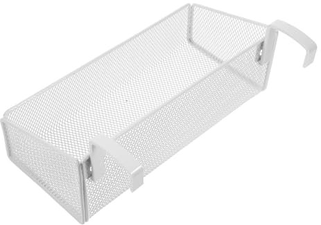 OKUMEYR Hängende Drahtkörbe Schranktür-organizer Hängender Wohnheim-organizer Büro-aufbewahrungskorb Nachttisch-hängekorb Über Dem Schrankkorb Korb Aus Schmiedeeisen Metall Weiß