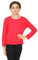 Grunge Wear® Girls Boy Kids Plain Basic Long Sleeve Round Neck T-Shirt Stretch Uniform PE School Tee Top (Red, 11-12 Years)