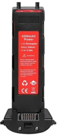 Batería de 11,4 V 4200mAh for Hubsan H117S Zino GPS recambios de cuadrirrotor RC baterías de Drones Recargables (Color : Rosso)