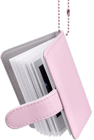 HIYQIN Mini-Fotoalben mit 28 Taschen Kompatibel mit Fujifilm Instax Mini Instant Film 3 Zoll (54 x 86 mm) / Instax Mini 12 11 70 7s 8 9 25 50s 90 Filmalbum - Rosa