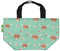 ECO CHIC Lightweight Foldable Insulated Lunch Bag Water Resistant Cooler Bag (Floral Highland Cow Green)