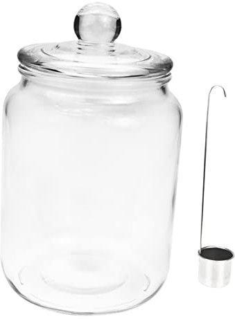 KICHOUSE Sealed Glass Storage Jar 1.5l Juice Bottle Lid Kitchen Gadget Multi-functional Bottle for Sauce