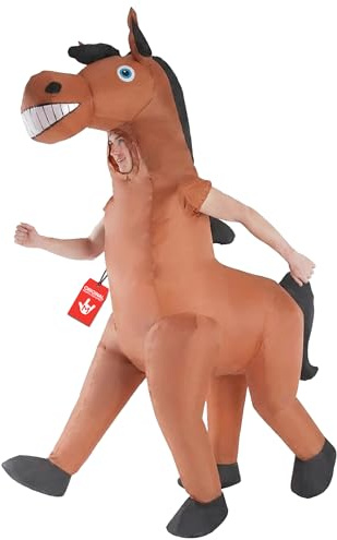 Morph Pferdekostüm Erwachsene, Pferd Kostüm Erwachsene, Aufblasbares Pferdekostüm, Faschingskostüme Männer, Karneval Kostüm Herren