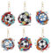 Diamond Painting Schlüsselanhänger, 6 Pcs Fußball Diamant Malerei Schlüsselanhänger 5D DIY Diamond Painting Schlüsselanhänger Crystal Strass Mosaik Diamant Handwerk Anhänger für Damen Herren Tasche