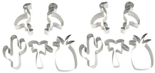 Alipis 10 Pcs Cactus Cookie Cutters Baking Tools Omelet Jute Hanging Bag Pineapple Wooden Card Holder Flamingo Cookie Pastry Cake Biscuit Cutting Machine Stainless Steel