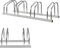 Crystals Bike Rack for 4 Bikes - Bicycle Floor or Wall Mount Stand - Cycle Stand for Bike Storage Outdoor Garage - Steel Bike Stand, Silver (4 Bikes Stand)