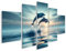 islandburner Bild auf Leinwand Delphin springt aus dem Blauen Meer Bilder Wandbilder Poster
