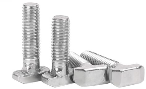 Yyyuluo M5/6/8 Acier au Carbone Boulon en T Fente en T Boulon à Encastrer En Forme de T Vis à Plaque Pression en Forme de T pour Séries 20/30/40/45 Norme Européenne Profil en Aluminium