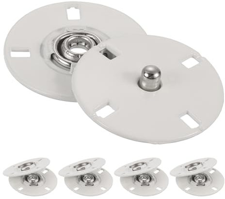 QUARKZMAN 5 Stück Metallunsichtbare Druckknöpfe, Beige, 25 mm