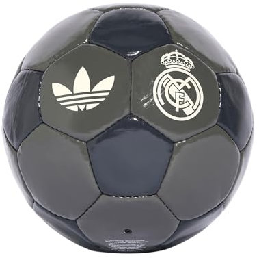 adidas Away Club Ball – Unterstützen Sie Ihr Lieblings-Team: Real Madrid, Arsenal, Bayern München, Juventus, Manchester United, Retro-inspiriert, Größe 5 (Anthrazit/Grau/Putty Mauve, 5)