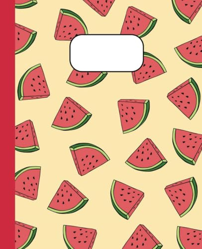 Composition Water Melon Notebook: Wide Ruled Lined Paper, 110 Pages (9.25*7.5) for Teens, Colleges, Kids, Journal, Diary, Students, School Supply