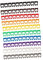 FELTECHELECTR Numbered Labels Cable Markers 100pcs 4mm Plastic Cable Labels Cord Identification Tags Bright Colors for Home Organizati
