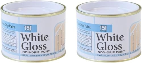 DIOXSTAR White Gloss Non Drip 151 Coatings Paint, Easy-To-Apply, Ideal For Doors, Windows, Trim, And Furniture, Durable And Long-Lasting, Quick-Drying, Pack Of 2