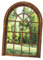 Milageto Adesivo da Parete con Finta Finestra, in PVC, Impermeabile, Decorazione da Parete, Arte murale, Piante Verdi, Paesaggio, per Porta, Sala da Pranzo