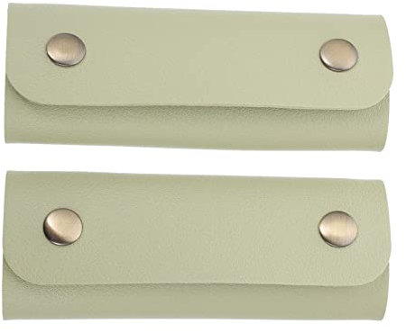 TINEASUR 2stücke Pu-Leder Griffschutz Für Taschen Und Koffer Schützende Handtaschen Griffhüllen Elastisch Komfortabel Für Shopping Und Alltag Grün