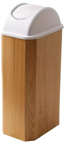 GLDWEY Poubelle en Bois Massif pour la Maison, Le Commerce, Le Luxe, avec Couvercle, pour Salle de Bain, Cuisine, Bureau