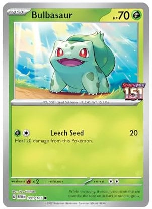 Pokemon 151 USA Exclusive Pokémon Card | Stamped for Best Buy Bulbasaur | Reverse Holo Pokemon Card | Pokémon 151 Card Collector