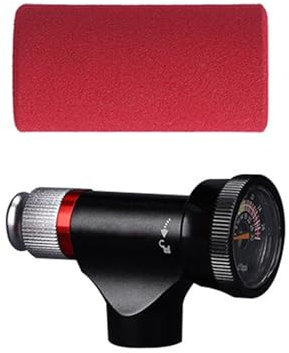 MEIBAOGE CO2-Inflator-Kopf für Mountainbike, mit Messgerät, schnelles Pumpen, Fahrradpumpen mit isolierter Hülse, CO2-Fahrrad-Reifenfüller