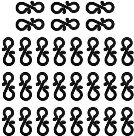 30 Pcs Black Gutter Hooks for Outdoor String Lights, Gutter Clips for Fixing Christmas Icicle Lights String Lights on Halloween Xmas Decorations Outdoor Garden Tree Window