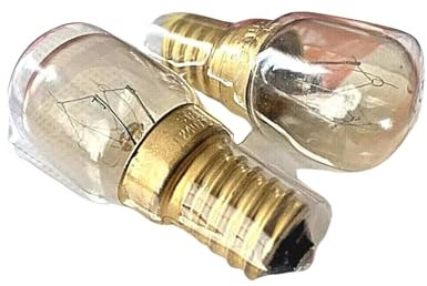 Thingymabob Oven Light Bulbs, 15W Dimmable, E14 Base, Warm White, Pack of 2