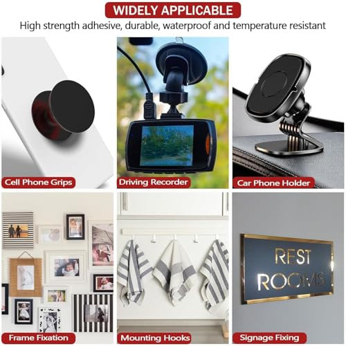 3M Double Sided Adhesive Pads Heavy Duty VHB 25MM x 25MM 0.6MM 20 PCS Thick Black 5925 Square Sticky Mounting Foam Tape Strong Adhesive for Car Décor Home Office Logos