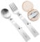 JJUNW Lot de 2 cuillères et fourchettes pliables en acier inoxydable - Cuillère et fourchette de table pour voyage, camping, pique-nique, activités de plein air (style 1)