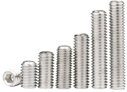 Vis sans tête M2 M2.5 M3 M4 M5 M6 M8 DIN916 304 en acier inoxydable à six pans creux Allen à tête bombée for poignées de porte(30mm,M5 x 30Pieces)