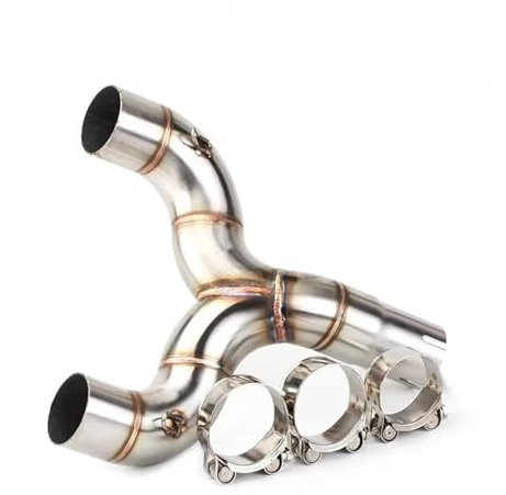 JUNOOS Tuyaux D'échappement pour Benelli 600 BN600 BJ600 TNT600 51mm Silencieux D'échappement Moto Mi-Tube Manchon Coulissant Double Tuyau Adaptateur