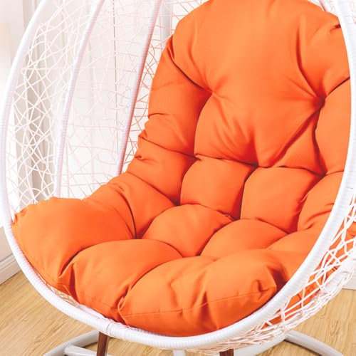 Aocase Premium Wasserdichtes Hängesessel Kissen für Hängestuhl, Schaukelkorb & Eierstuhl - Bequeme Ersatzkissen Auflage | Gartenmöbel Polster Bankauflage Hängekorb Outdoor Sitzkissen,Orange,120×80cm