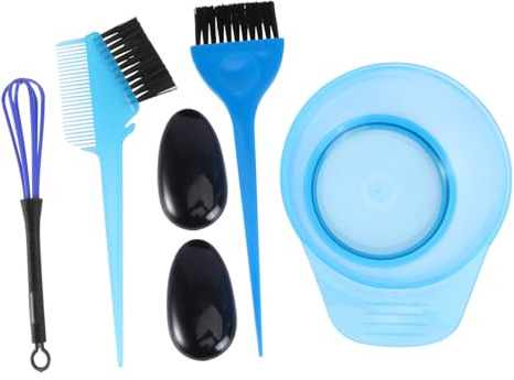 Didiseaon 5 Stück Haarfärbe Set Teilig mit Pinsel Tönungsschüssel und Ohrenschützern Diy Haarfärbewerkzeug für Zuhause und Salon Blau