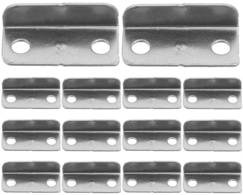 TOVINANNA 20pcs L Shaped Right Angle Metal Lock Plates for Drawer and Cabinet, Sturdy Iron Strike Plates Resistant to Fade, for Home and Office Furniture Locks