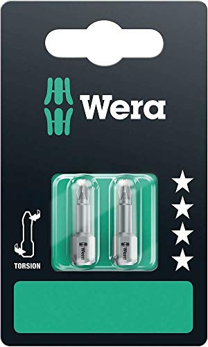 Wera Bit einfügen – kardierten Pack von 2 Phillips Tipp Ph 3 25 mm