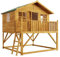 BillyOh Wooden Playhouse Kids | Step Ladder or Slide | Outdoor Toys Wendy House Garden Playhouses 6x7 | Lollipop Max Tower Floor, Roof & Felt Included (with Step Ladder)