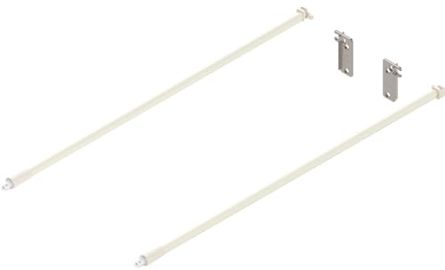 Blum Metabox Reling Set Zubehör für Frontauszug, Länge 450 mm Stahl cremeweiß