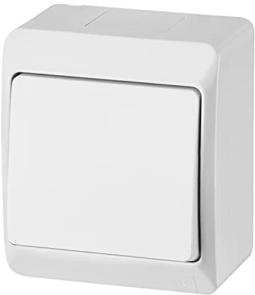 Lichtschalter Aufputz weiss einfach IP44 Feuchtraum geeignet Schalterserie
