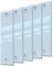 5er SET Gurtwicklerblende geschlossen Lochabstand 160mm Blende für Gurt, Abdeckplatte Farbe Weiß, ALU