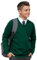 Mischief Ages 3-18 Boys Girls Unisex Unisex School Sweater V Neck Fleece Sweatshirt Uniform + Adult Sizes Bottle Green