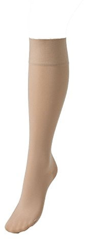 COMPRESSANA Calypso 140 den - Feinstrick Stützstrümpfe - nahezu blickdichtes, feines und glattes Maschenbild - effektive Stützwirkung mit 15-18 mmHg Kompression (Stütz-Klasse 3) - Größe V - Farbe makeup - 1 Paar