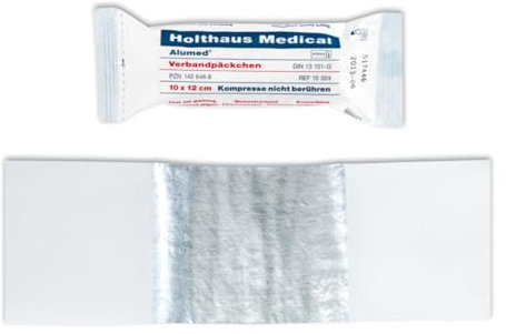 10 x Alumed® Verbandpäckchen klein steril 6 x 8 cm