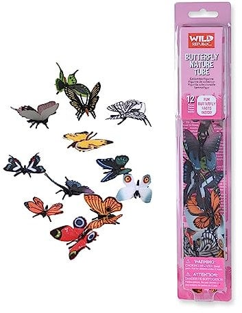 Wild Republic 12889 - Nature Tube Spielset, Schmetterlinge, 32 cm, Mehrfarbig/Meereswellen (Ocean Tides)