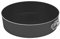 Tortiera tonda con bordo alto PENTALUX in alluminio professionale con anello, diametro 22 cm, linea BLACK antiaderente