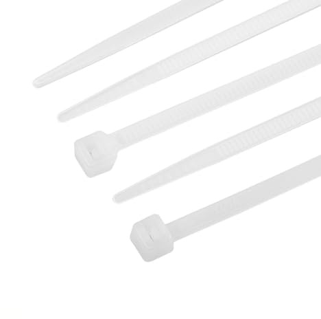 alca® Kabelbinder 3,6 * 300mm 100 St. weiß 18 kg Zugfestigkeit UV-beständig für Innen- und Außen Kabelbefestigung Nylon temperaturbeständig