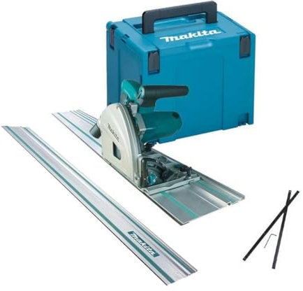 Makita SP6000J1 Plunge Cut Circular Saw 165mm 240v + 2 x 1.5m Guide Rail + Case